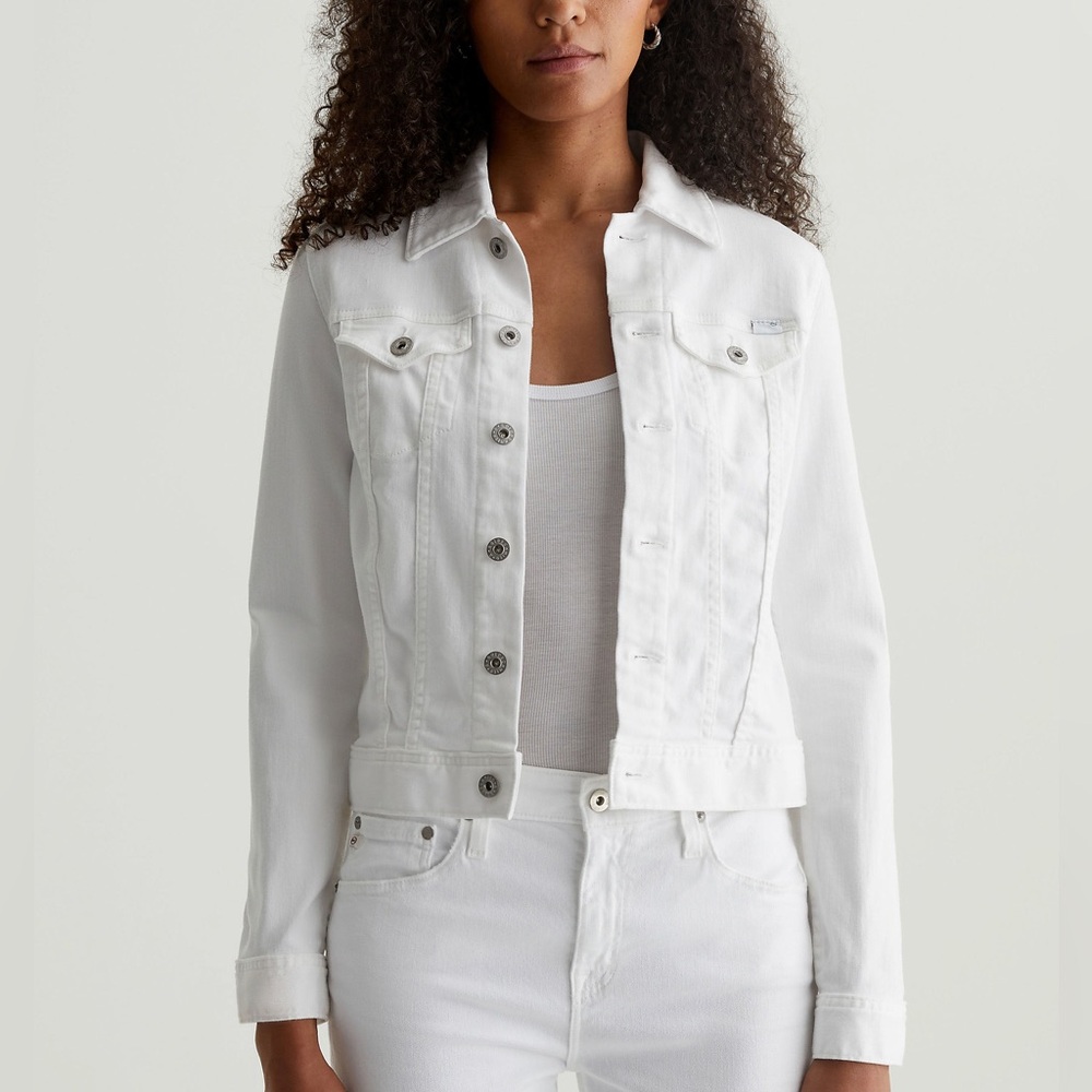 Adriana Goldschmied Robyn Jacket slim-cut white jean jacket